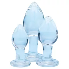 Clarity Utopian Trinity - glazen anaalplug-set (transparant)