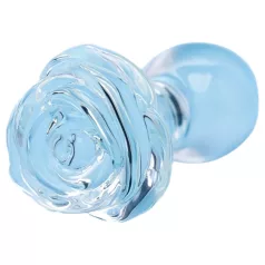Clarity Utopian Bloom - glazen anale plug (transparant)