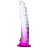 Lonely Lance - zuignap dildo (paars-transparant)