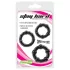 Lonely Stay Hard - penisringen set - siliconen - zwart - 3 stuks
