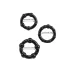 Lonely Stay Hard - penisringen set - siliconen - zwart - 3 stuks