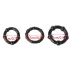 Lonely Stay Hard - penisringen set - siliconen - zwart - 3 stuks