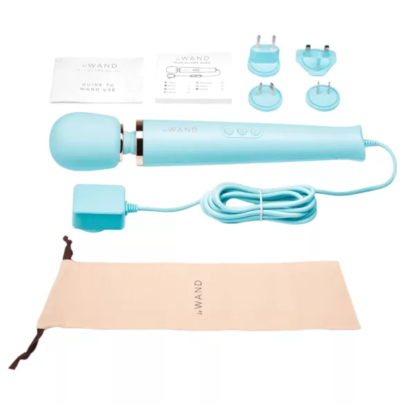 le Wand - exclusieve, netstroom massager-vibrator (blauw)