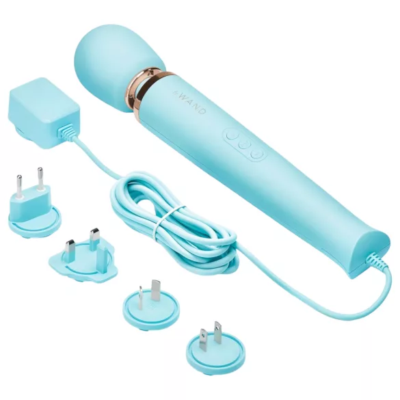le Wand - exclusieve, netstroom massager-vibrator (blauw)