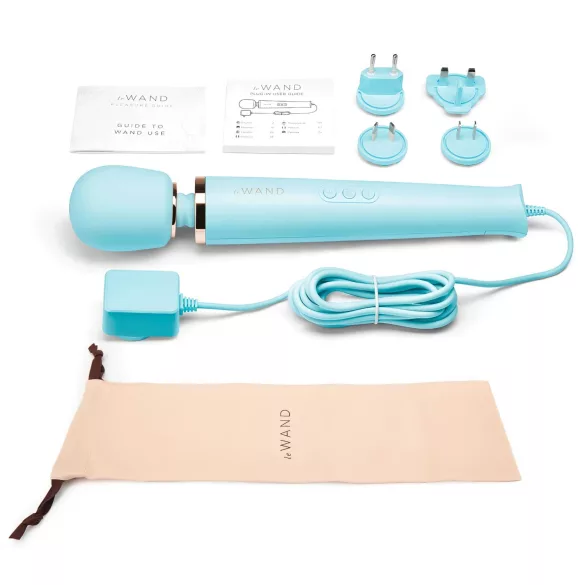 le Wand - exclusieve, netstroom massager-vibrator (blauw)