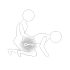 Rocks-Off - oplaadbare, draadloze anale vibrator met penisring (zwart)
