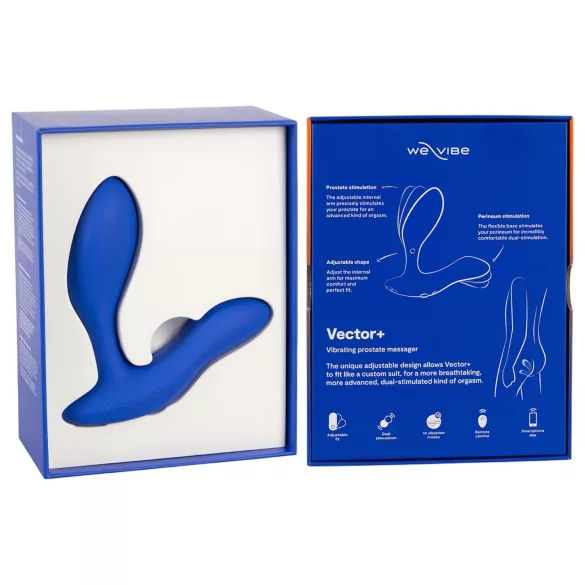 We-Vibe Vector+ - App-gestuurde anale vibrator (blauw)