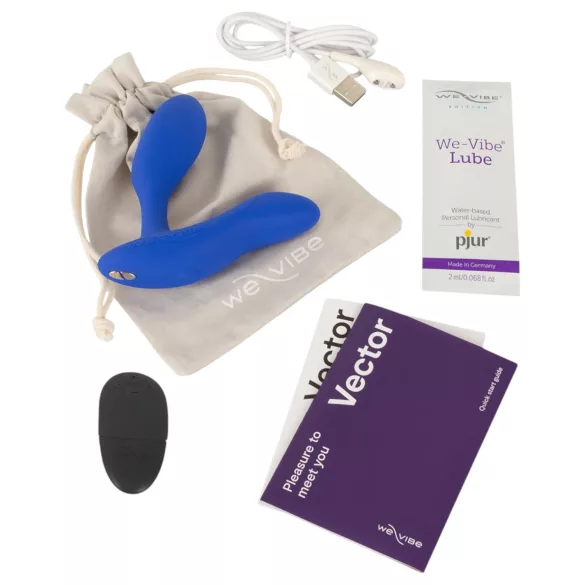 We-Vibe Vector+ - App-gestuurde anale vibrator (blauw)