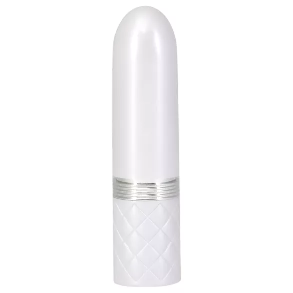 Pillow Talk Lusty - oplaadbare, tongvormige staafvibrator (wit/roze)