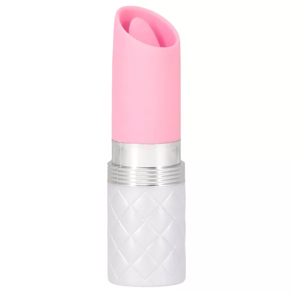 Pillow Talk Lusty - oplaadbare, tongvormige staafvibrator (wit/roze)