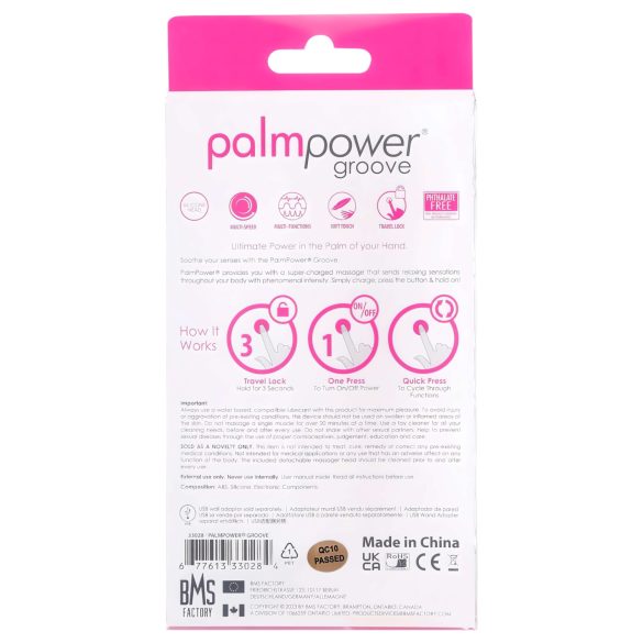PalmPower - oplaadbare massage vibrator - roze