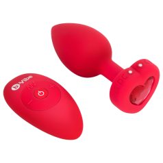 b-vibe heart - oplaadbare, draadloze anale vibrator (rood)