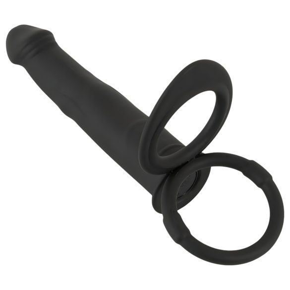 Black Velvet Double F - verstelbare anale vibrator (zwart)