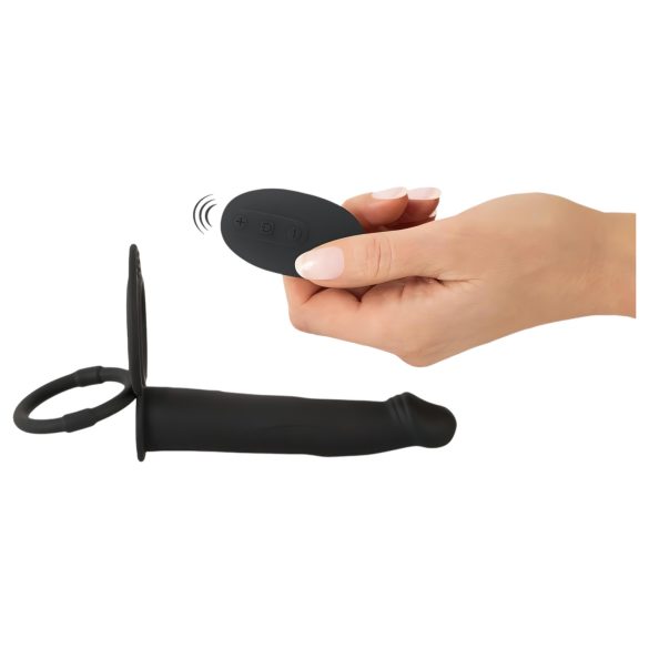 Black Velvet Double F - verstelbare anale vibrator (zwart)