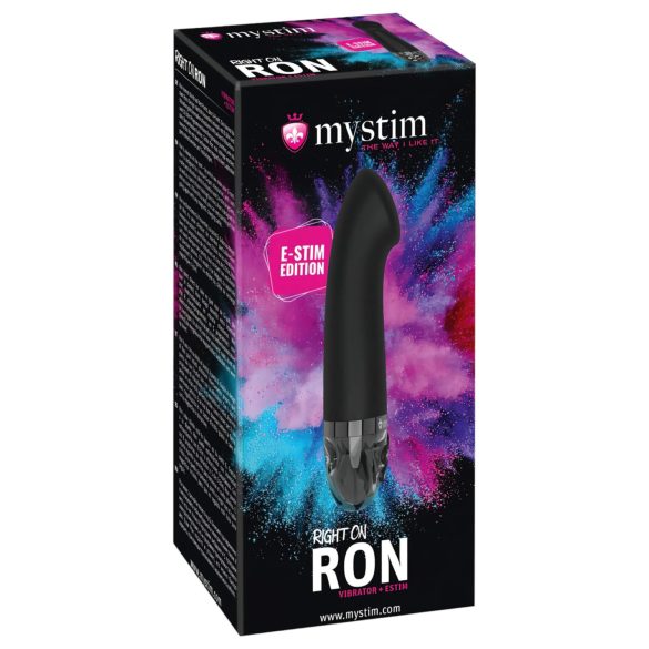 mystim Right on Ron E-Stim - elektro G-punt vibrator (zwart)