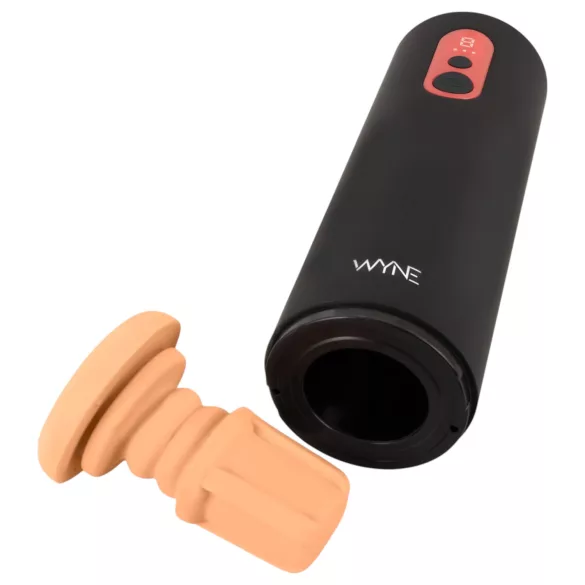 WYNE 08 - automatische masturbator - bewegende schacht - oplaadbaar - zwart