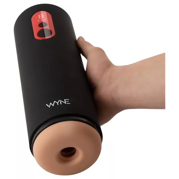 WYNE 08 - automatische masturbator - bewegende schacht - oplaadbaar - zwart