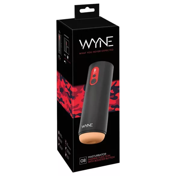 WYNE 08 - automatische masturbator - bewegende schacht - oplaadbaar - zwart