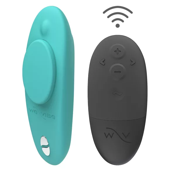 We-Vibe Moxie+ - draagbare clitoristril met app- en afstandsbediening (turquoise)