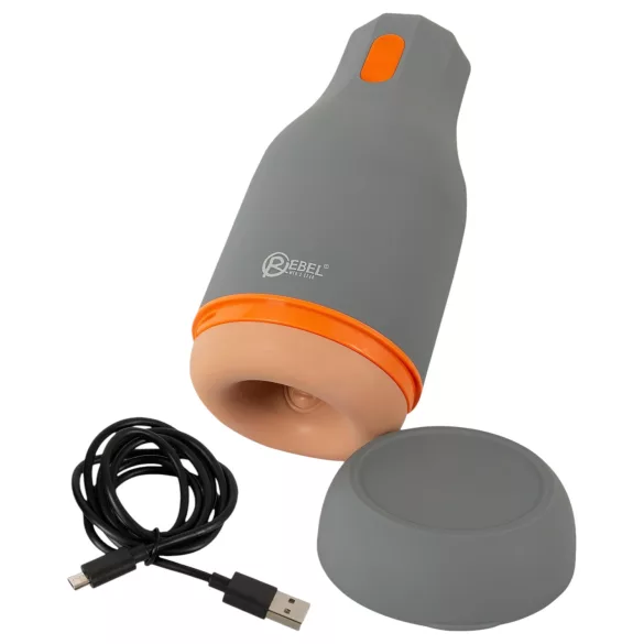 Rebel - waterdichte klem masturbator (naturel-grijs)