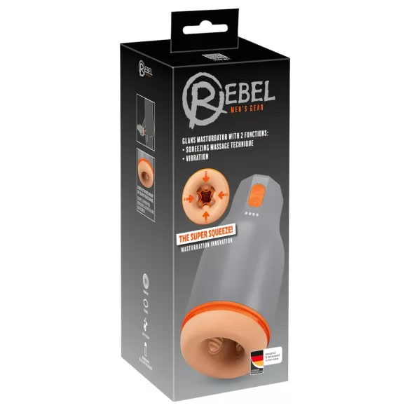 Rebel - waterdichte klem masturbator (naturel-grijs)