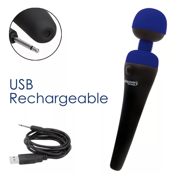 PalmPower Oplaadbaar - Accu Massager Vibrator (blauw)