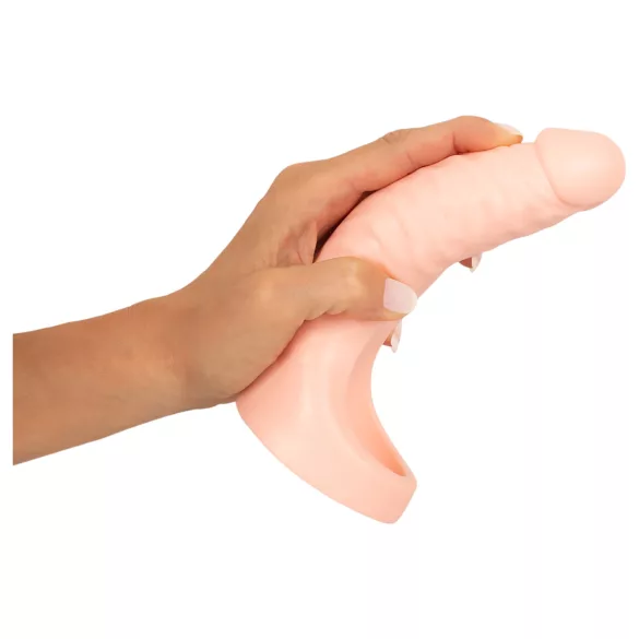 Realistixxx Double Fucker - opzetbare anale vibrator (natuurkleur)