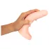 Realistixxx Double Fucker - opzetbare anale vibrator (natuurkleur)