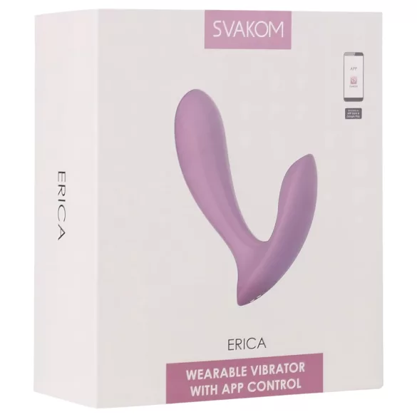 Svakom Erica - draagbare, app-gestuurde opzetvibrator (roze)