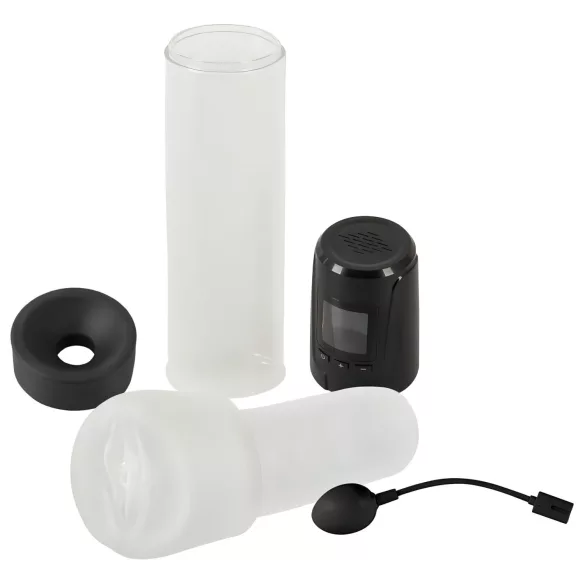 Mister Boner - automatische penispomp - oplaadbaar - zwart/transparant