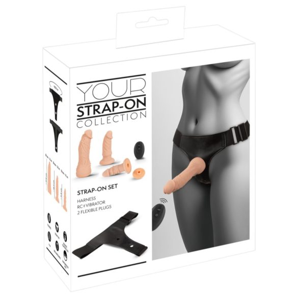 You2Toys - strap-on dildo set (natuurlijk)
