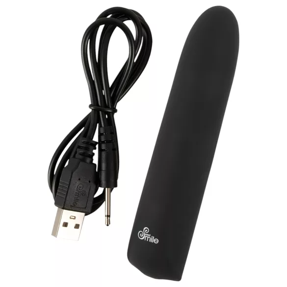 Smile - mini vibrator - oplaadbaar, waterdicht - zwart