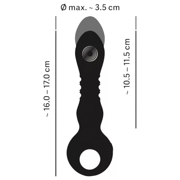 Eternal - oplaadbare thrusting vibrator - zwart
