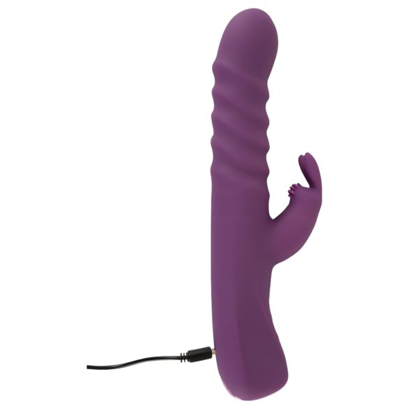 Javida - vibrator met stootfunctie en clitorisstimulator - siliconen - paars
