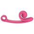 Snail Vibe Curve - duo vibrator voor clitoris en vagina - silicone - roze