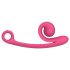 Snail Vibe Curve - duo vibrator voor clitoris en vagina - silicone - roze
