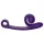 Snail Vibe Curve - duo vibrator voor clitoris en vagina - siliconen - paars