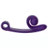 Snail Vibe Curve - duo vibrator voor clitoris en vagina - siliconen - paars