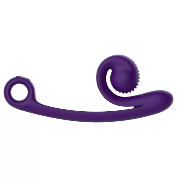 Snail Vibe Curve - duo vibrator voor clitoris en vagina - siliconen - paars