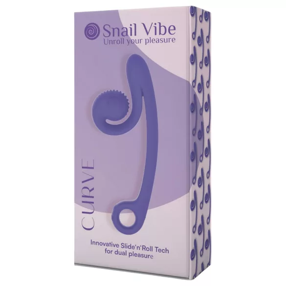 Snail Vibe Curve - duo vibrator voor clitoris en vagina - siliconen - paars