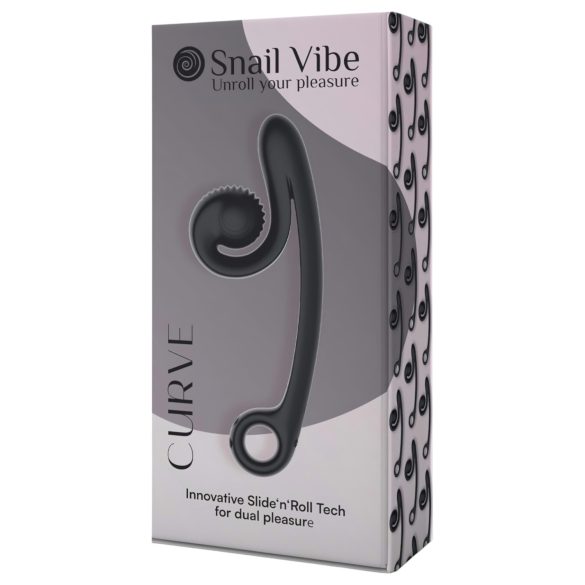Snail Vibe Curve - 2in1 clitorisstimulerende vibrator (zwart)