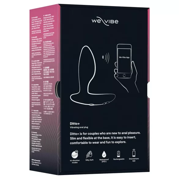 We-Vibe Ditto+ - App-gestuurde anale vibrator (zwart)