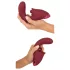 Javida - vibrator met tong - 3-in-1 functie - rood