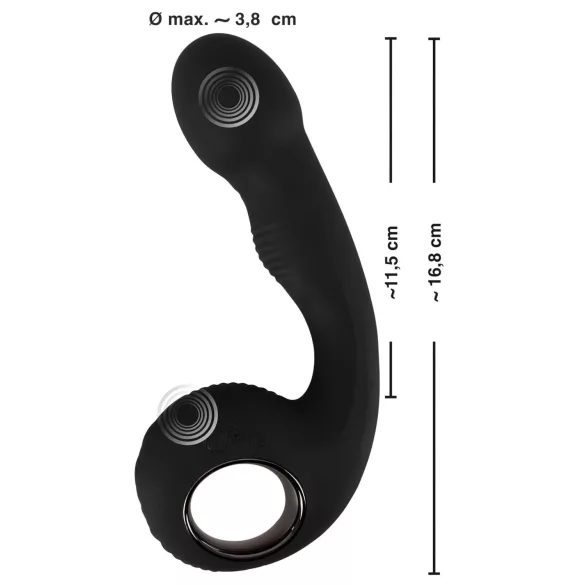 Black Velvets - G-spot en P-spot vibrator - zwart