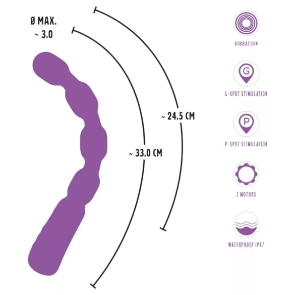 You2Toys - G-punt en P-punt vibrator met parels - paars