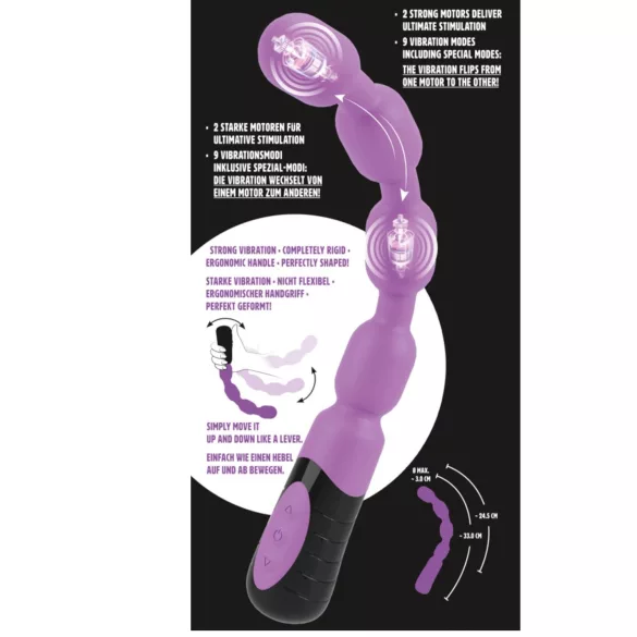 You2Toys - G-punt en P-punt vibrator met parels - paars