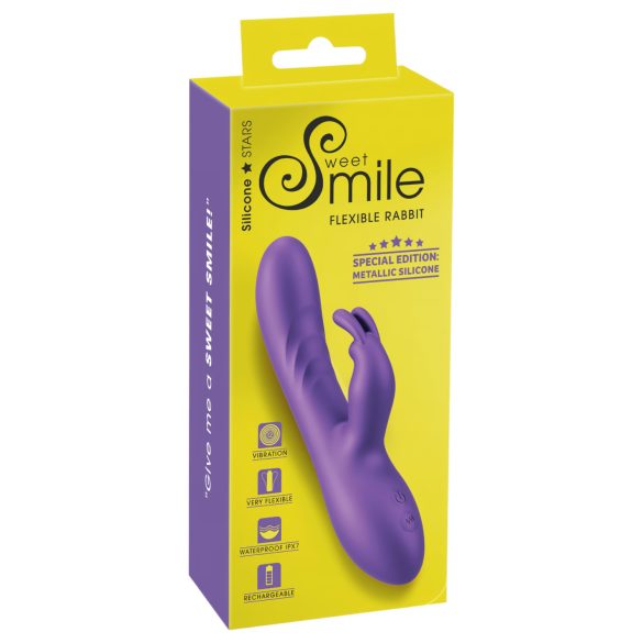 Smile - vibrator met clitorisstimulator - siliconen - paars