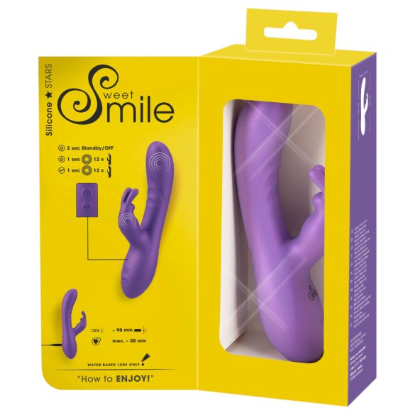 Smile - vibrator met clitorisstimulator - siliconen - paars