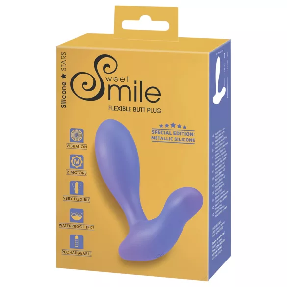 Smile - vibrerende buttplug - siliconen - blauw