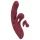 Javida - rabbit vibrator met clitorisstimulator - oplaadbaar - rood